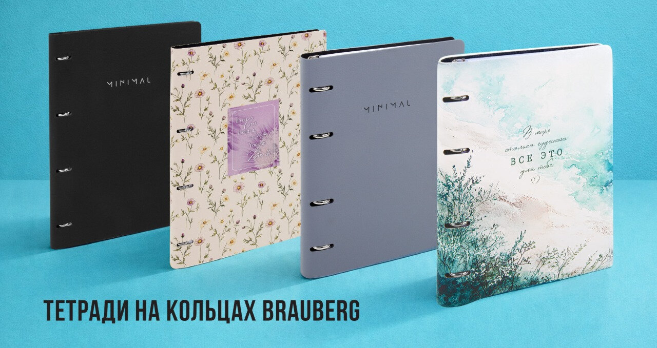 Тетради на кольцах BRAUBERG VISTA