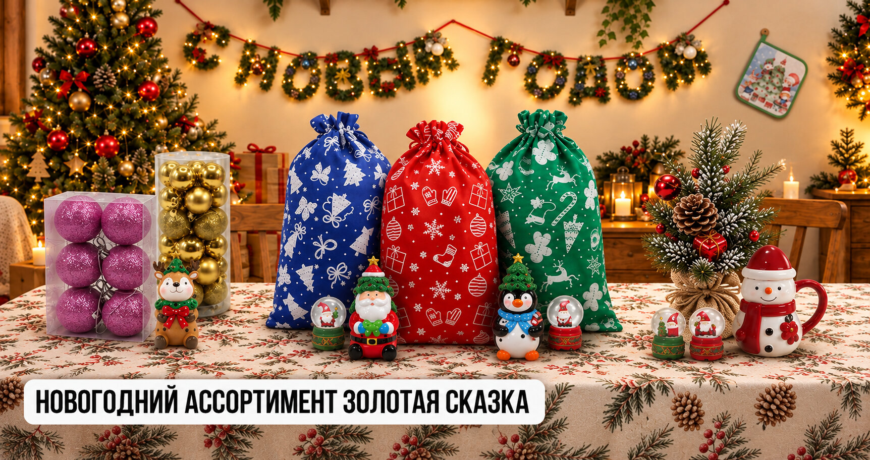 Новогодний ассортимент ЗОЛОТАЯ СКАЗКА