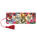 Закладка для книг 3D, BRAUBERG, объемная, "Котята", с декоративным шнурком-завязкой, 125762